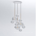 Moderno Cear Bubbles Lámpara colgante de luz colgante LED de vidrio decorativo